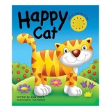 Carte cu sunete Happy Cat interactiva boardbook pentru copii 5-8 ani cu buton sunet