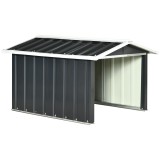 Outsunny Adăpost pentru mașina de tuns iarba robotică, garaj pentru robot, shed din oțel gri | Aosom Romania