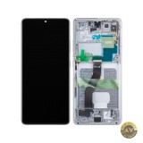 Display cu Touchscreen Samsung Galaxy S21 Ultra 5G G998 cu Rama Argintiu Service Pack GH82-26035B