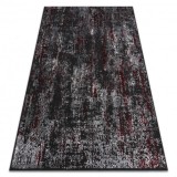 Covor VINCI 1524 modern Ornament vintage - structural antracit / roșu, 140x190 cm