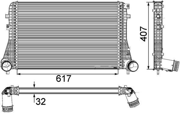 MAHLE CI 208 000P Intercooler, compresor