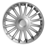 Capac roata auto Versaco Crystal 15 inch argintiu pentru jante din otel, din ABS rezistent, montaj rapid, 1 bucata, model modern