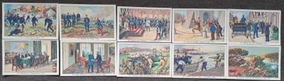 Lot (10) 10 Cartonase Margarina Teuta 1932 seria 1000 de ani de istorie germana foto