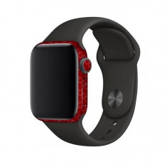 Folie Skin Pentru Apple Smart Watch 6 44mm (2 Buc) - ApcGsm Wraps Carbon Geranium Red