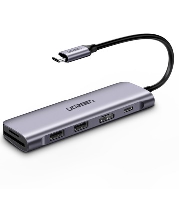 6in1 USB-C PD C Type USB C la 4K HDMI USB-C USB 3.0 SD TF Card foto