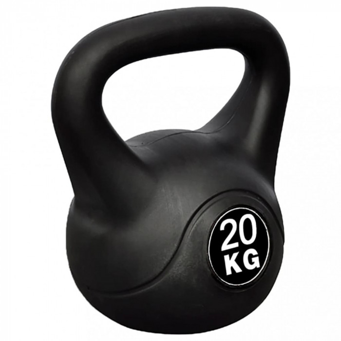 Greutate tip bilă cu m&acirc;ner Kettlebell, 20 kg 90394