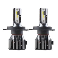 Set 2 LED-Uri Auto Techstar&reg; PN-V7, H4, 52W, 9000 Lumeni, 6500K, 9-24V, Unghi Fascicul 360&deg;, CSP 1860, Canbus, Radiator Aluminiu, Racire Cooling Tech,