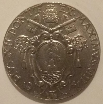 Moneda Vatican - 1 Lira 1941 foto