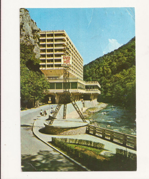RC14 -Carte Postala-Baile Herculane, Hotel Roman, circulata 1984
