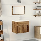 vidaXL Set Mobilier Baie 3 Piese Lemn Vechi Lemn Laminat