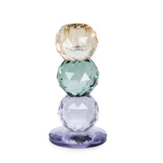 Sfesnic lumanare cristal multicolor Elrik &Oslash;7x13,5h
