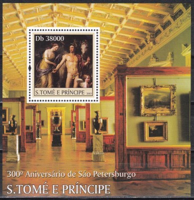 Sao Tome și Principe 2003 - Sankt Petersburg-Aniversarea a 300 de ani,Colita,MNH foto