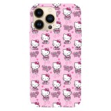 Husa compatibila cu Apple iPhone 14 Pro Max, Viceversa, model Kitty pattern Hello Kitty , Silicon, TPU, Transparent, Carcasa