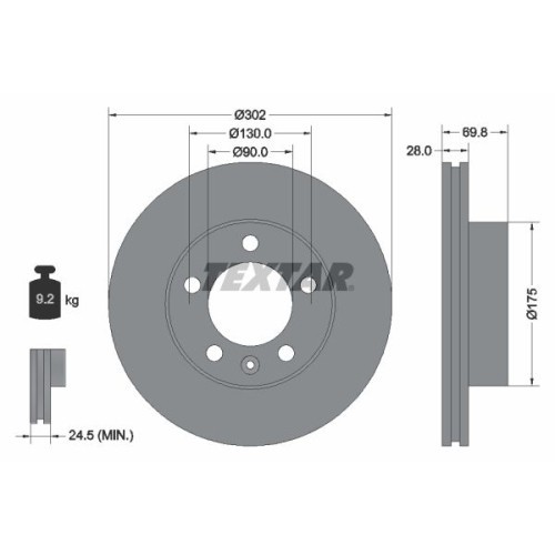 Textar Disc frana PRO