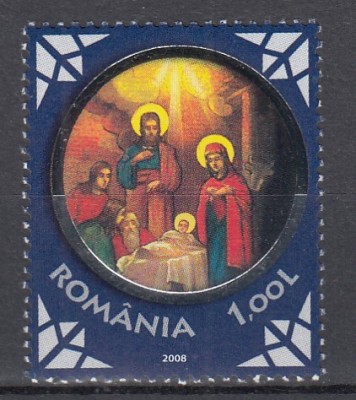 ROMANIA 2008 LP 1821 CRACIUN 2008 SERIE FOLIO ARGINT MNH foto