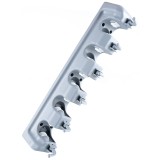 Suport perete pentru mop sau matura, dibluri incluse, 41x6x11cm, gri Household NewTrend