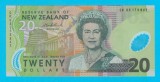 Bancnotă Noua Zeelanda (pick 187) 20 Dollars 2005 UNC serie: CK 05173842; Primele bancnote de polimer din Noua Zeelandă