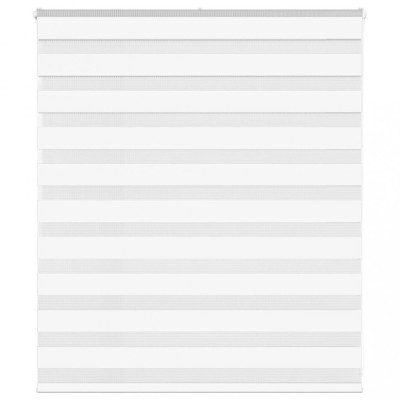 Jaluzea tip zebra alb lățime țesătură 120,9 cm poliester foto