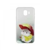 Husa Samsung Galaxy J4 (2018) Just Must Silicon Art White with Hamster Umbrella