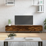 Dulap TV, stejar fumuriu, 150x36x30 cm, lemn prelucrat GartenMobel Dekor, vidaXL