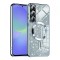 Husa MagSafe pentru Samsung Galaxy A56 A566 / A36 A366, Techsuit, Luxury Glitter, Bleu