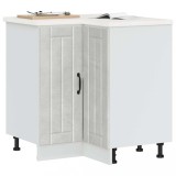 Dulap baza colt bucatarie Gossi Lucca, gri beton, lemn prelucrat, 75.5x75.5x81.5 cm, picioare reglabile