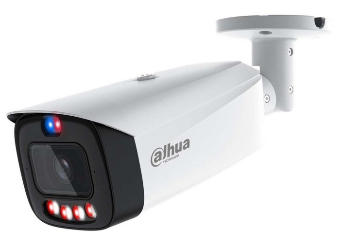 Camera supraveghere IP, Dahua IPC-HFW3849T1-AS-PV-0280B-PRO, WizSense, 8MP, Iluminare duala, audio, slot card, PoE, alarma acustica si luminoasa Safet