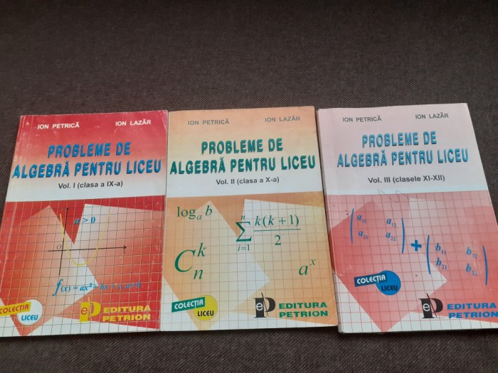 ION PETRICA PROBLEME DE ALGEBRA PENTRU LICEU ION PETRICA-3 VOLUME