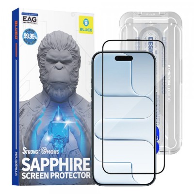Folie de protectie Ecran Blueo Sapphire Applicator Pro pentru Apple iPhone 17 Air, Sticla Securizata, Full Glue foto