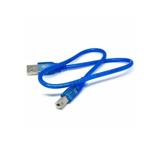 Cablu ecranat USB A la USB B 30cm albastru