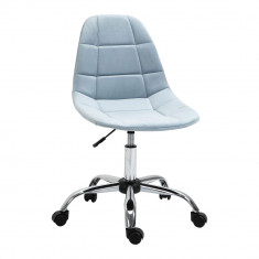 Vinsetto Scaun Rotativ pentru Birou Design Ergonomic și Ajustabil Fără Cotiere Albastru 59x59x81-91cm | Aosom Romania