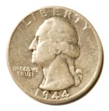 SUA QUARTER DOLLAR DOLAR 1944 ARGINT FARA LITERA STATELE UNITE AMERICA VF+ XF, America de Nord