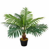 Palmier decorativ din plastic, Ф16x60 cm, verde Outsunny | Aosom Romania