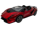 Macheta Lamborghini rosu decapotabila metal 1:22 cu lumini si sunete, deschide usi