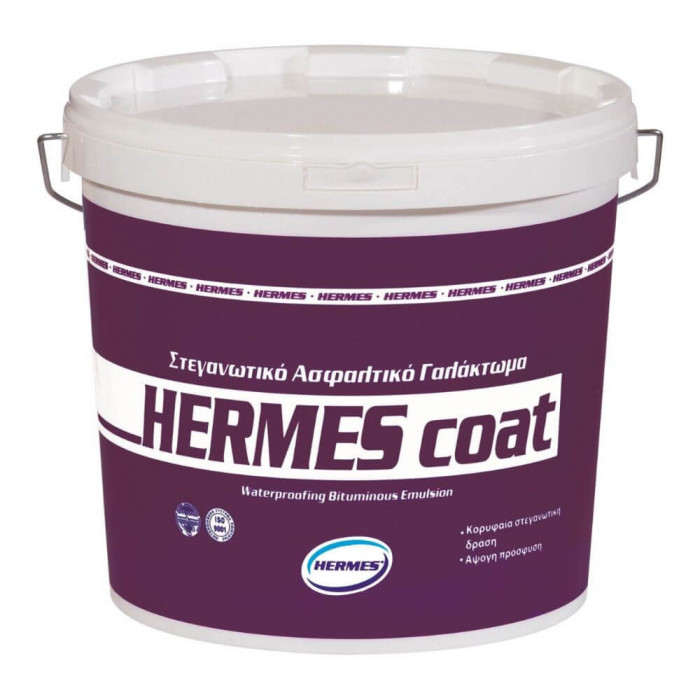 Emulsie Bituminoasa HERMES Coat, 5 kg, Emulsie Bituminoasa de Impermeabilizare cu Agenti de Umplere, Hidroizlotatie Bituminoasa, Hidroizolatie pe Baza