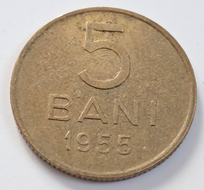 Romania, 5 Bani 1955 foto