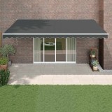 vidaXL Copertină retractabilă, antracit, 5x3 m, textil și aluminiu 3154440