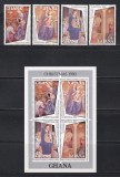 Ghana 1980 - Crăciun - Picturi de Fra Angelico, Serie + Colita, MNH, Nestampilat