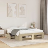 VidaXL Cadru pat fără saltea stejar sonoma 120x200 cm, lemn prelucrat