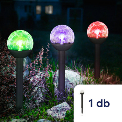 Lampă solară cu LED-uri - &amp;quot;cristal&amp;quot; - RGB - 23 cm - 1 bucată foto