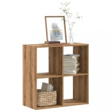 Gossi biblioteca, stejar artizanal, 68,5x32x68,5 cm, lemn prelucrat