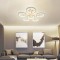 Lustra LED cu telecomanda si cristal DAISY ,6 Elemente, 72W, Lumina Rece/Calda/Neutra, Dimabila, Alb