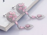 Cercei Din Argint Sapphire cu Sticla ROZ cod ARG130A, Argintboutique