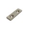 Magnet neodim 40x12x4 mm, 2 x gaura de 4.5 mm cu sanfren, dreptunghiular, argintiu, N35