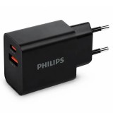 Alimentator retea USB-A +USB C PD 20W PHILIPS DLP4325AB