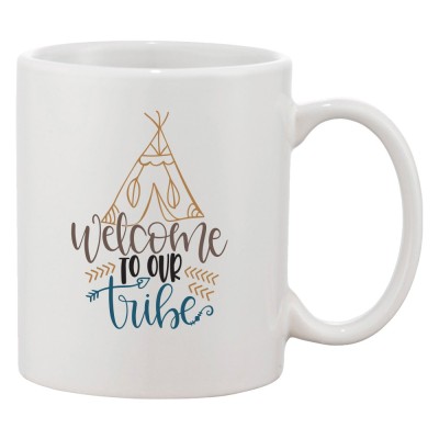 Cana alba personalizata &amp;#039;WELCOME TO OUR TRIBE&amp;#039;, INOVATIX&amp;reg;. 330ml foto