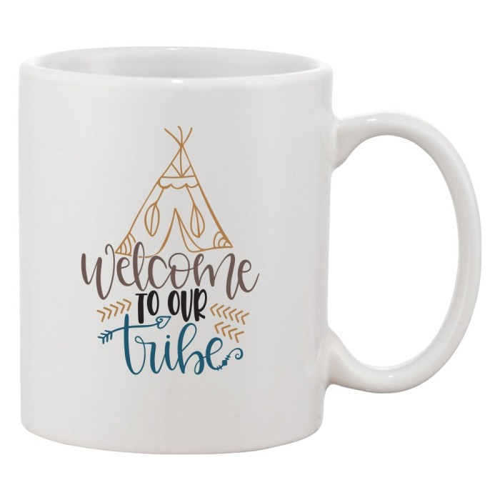 Cana alba personalizata &#039;WELCOME TO OUR TRIBE&#039;, INOVATIX&reg;. 330ml