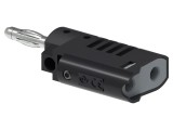 Conector banană 4mm 36A 30VAC 60VDC negru neizolat