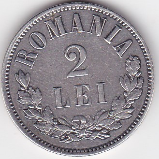 Romania 2 lei 1873 foto