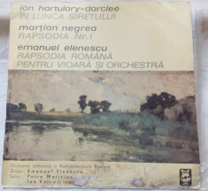 LP:ION HARTULARY-DARCLEE/MARTIAN NEGREA/EMANUEL ELENESCU-RAPSODII(ECE 0455/1970) foto